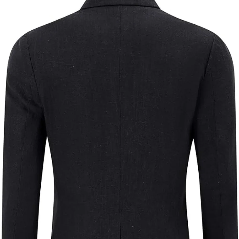BOGO Casual Sport Coat Lightweight Linen Blazer One Button Business Suit Jackets